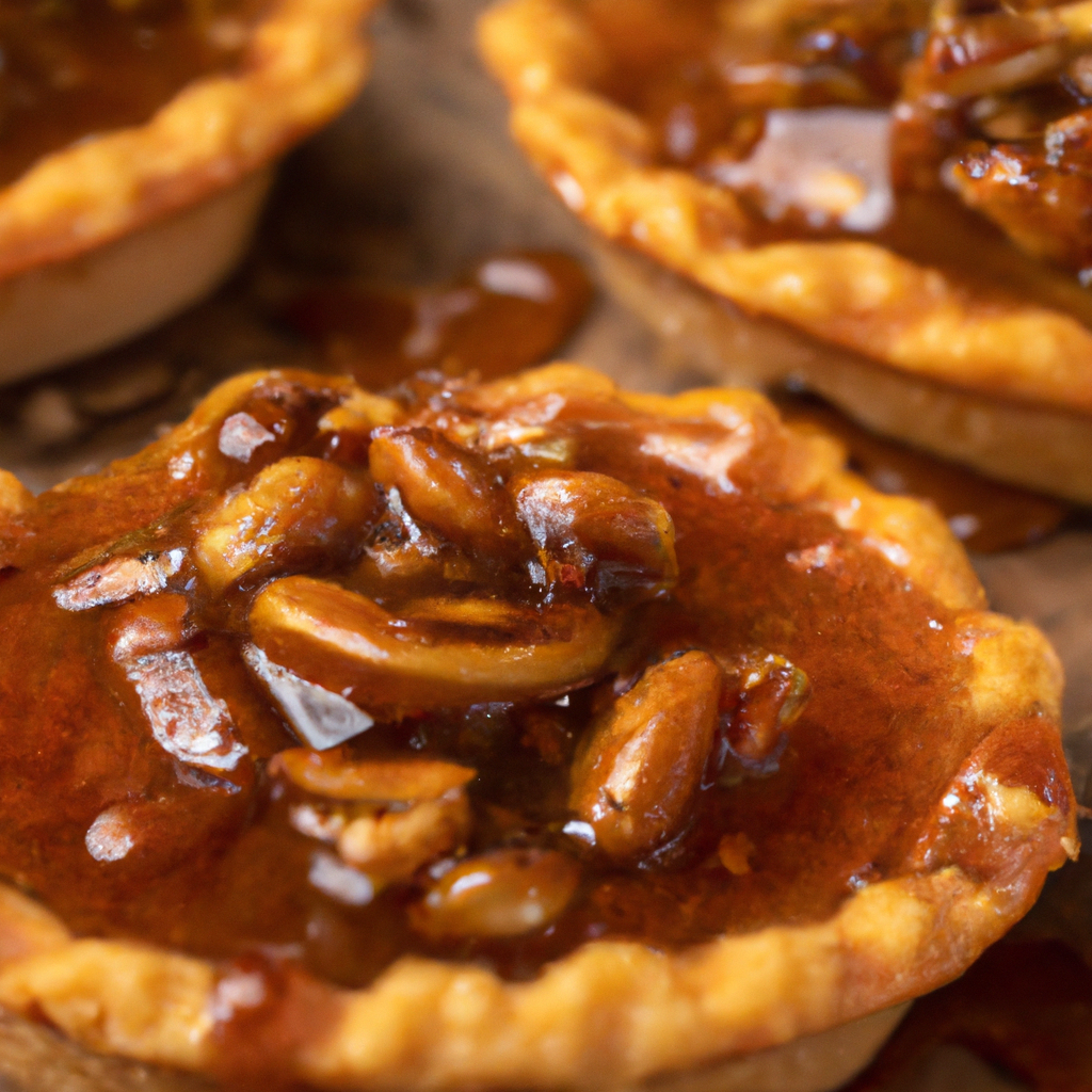 Mini tartelettes aux Carambars with melted caramel topping
