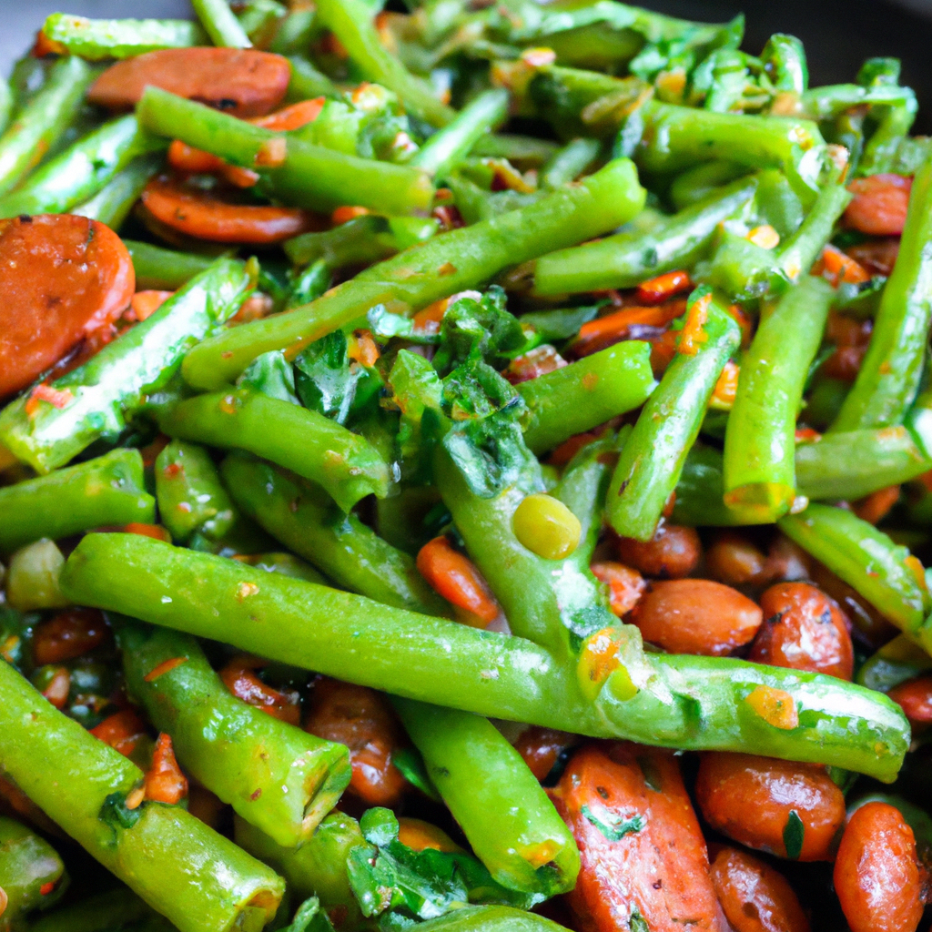 Chorizo and green beans